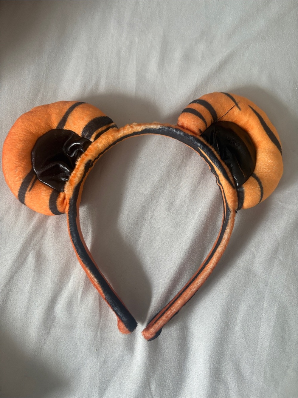 Orange Kids Plush Animal Ear Headband